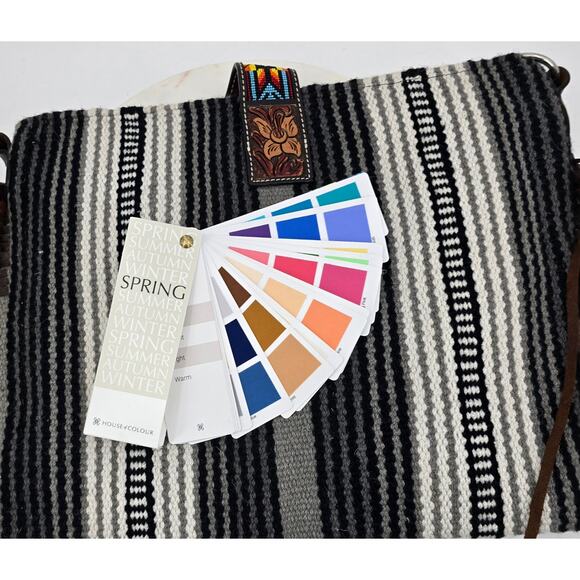 Twisted X Western Boho Wool Saddle Blanket Bag – Grey Multi - Picture 7 of 7